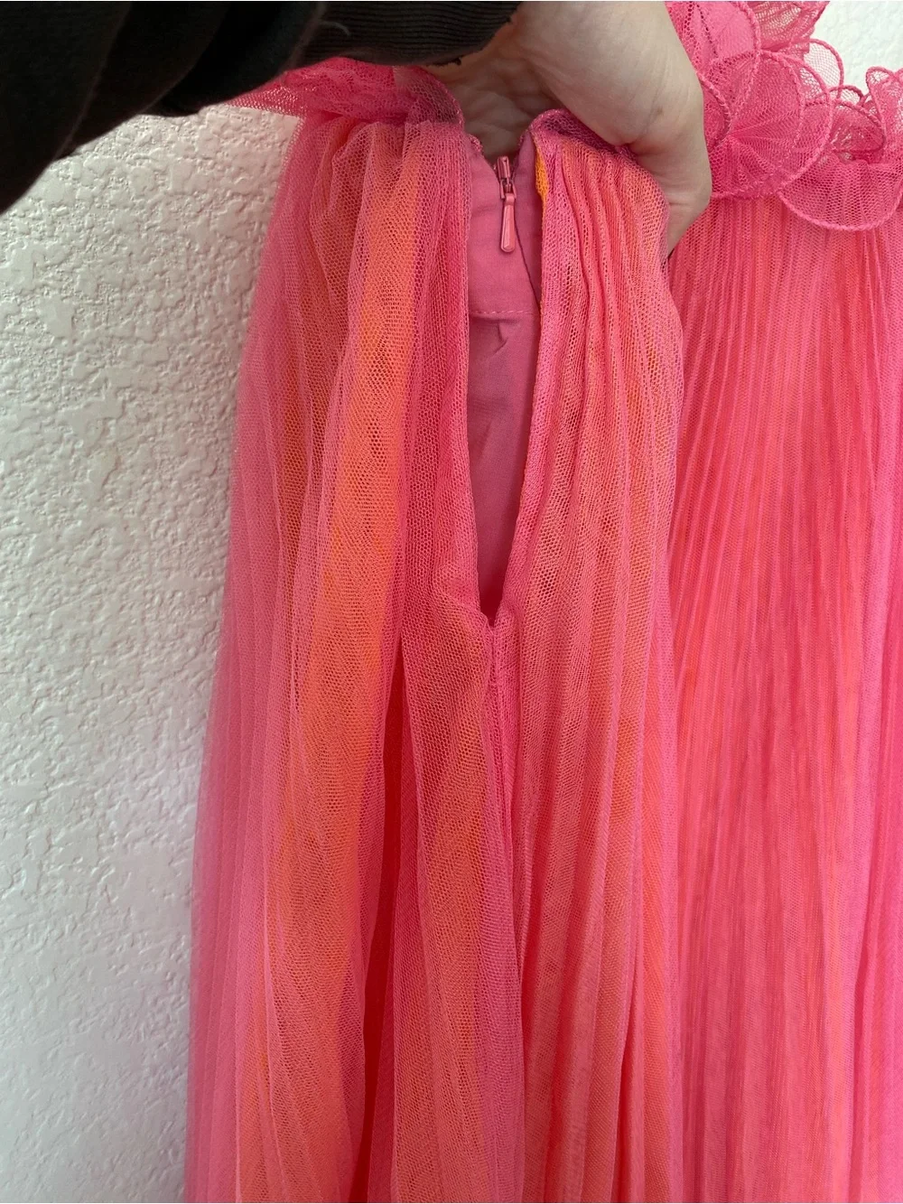 Amur Tate Tulle Color Block Halter Dress - Picture 7 of 7